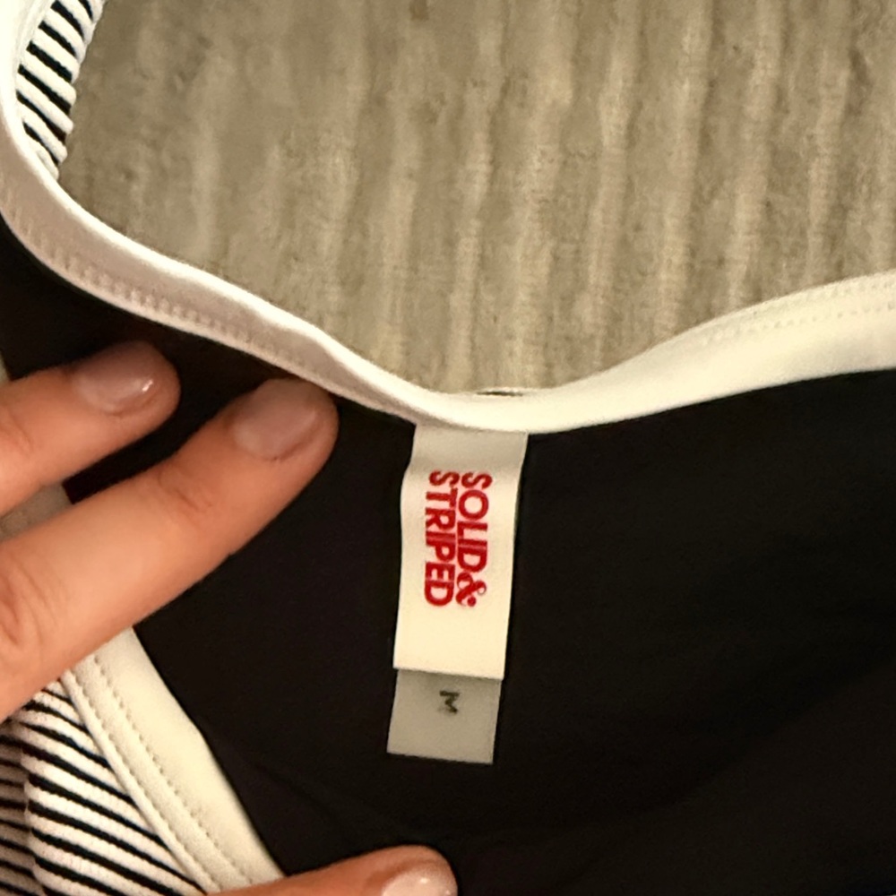 NWOT Solid & Striped Striped Rooney One-Shoulder Bikini Set - Picture 2 of 7